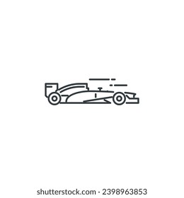 Coche, fórmula. uno, transporte, máquina, movimiento, icono de transporte, ilustración vectorial