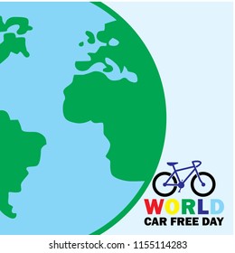 car free day concept vector illustration