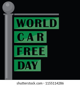 car free day concept vector illustration