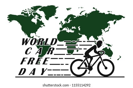 car free day concept vector illustration