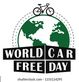 car free day concept vector illustration