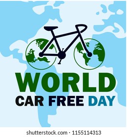 car free day concept vector illustration