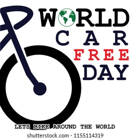car free day concept vector illustration