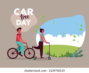 car free day couple characters