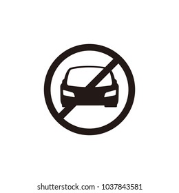 Car free day icon isolated on white background