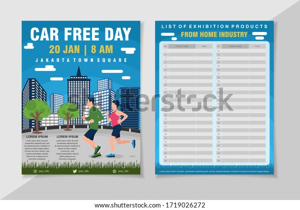 Car free day poster design simple minimalist,\
flyer brochure banner\
design.