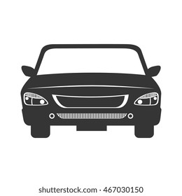 car front automobile auto vehicle transport vector graphic isolated and flat illustration