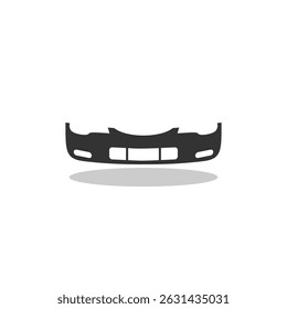 Car front bumpers icon with shadow