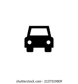 Car front glyph icon. Simple solid style sign symbol. Auto, view, sport, race, transport concept. Vector illustration isolated on white background. EPS 10.
