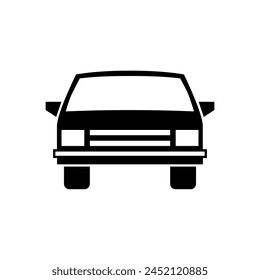 Car front icon. Simple outline style sign symbol. Auto, view, sport, race, transport concept.