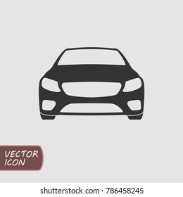 Car front icon vector.