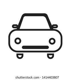 car front icon vector isolated on white background eps 10