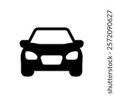 Car front line icon. Simple outline style sign symbol. Auto, view, sport, race, transport concept. Vector illustration isolated on white background. EPS 10.