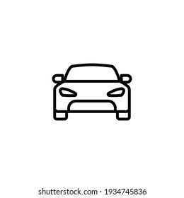Car front line icon. Simple outline style sign symbol. Auto, view, sport, race, transport concept. Vector illustration isolated on white background. EPS 10. - Shutterstock ID 1934745836