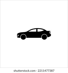Icono de la línea delantera del coche. Símbolo de signo de estilo de contorno simple. Auto, visión, deporte, raza, concepto de transporte. Ilustración vectorial aislada en fondo blanco.