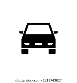 Car front line icon. Simple outline style sign symbol. Auto, view, sport, race, transport concept. Vector illustration isolated on white background.