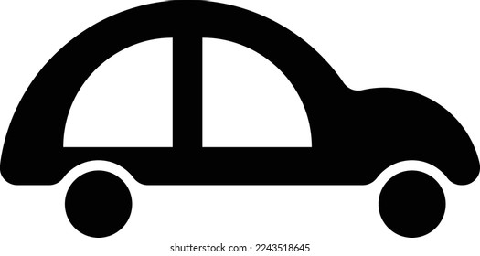 Car front line icon. Simple outline style sign symbol. Auto, view, sport, race, transport concept. Vector illustration isolated on white background. EPS 10.