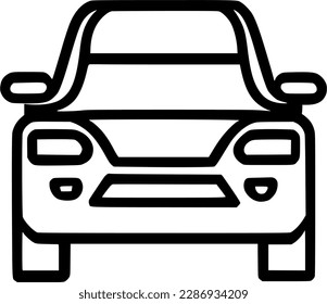 car front line icon. simple outline manner sign symbol. car , position , sport, race, conveyance concept . vector illustration isolate on white background. EPS 10 .