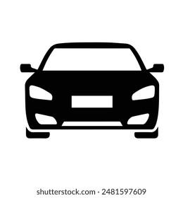 Car front line icon. Simple style sign symbol. Auto, view, sport, race, transport concept. Vector illustration isolated on white background. EPS 10.