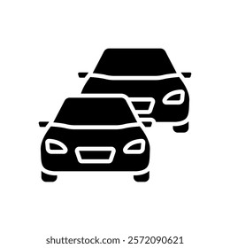 Car front line icon. Simple outline style sign symbol. Auto, view, sport, race, transport concept. Vector illustration isolated on white background. EPS 10