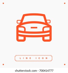 car front line vector icon