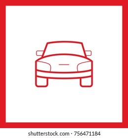 car front line vector icon