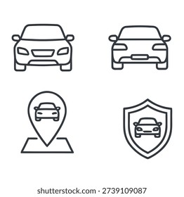 Car front rear location and security automobile vehicle