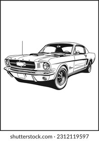 Car in front of road Coloring page, Car Coloring page design, outline design