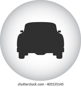 Car front sign simple icon on  background