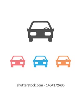 Car front simple icon set. Vector illustration