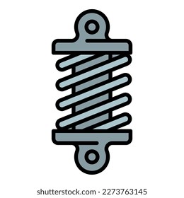 Car front suspension icon outline vector. Gear system. Service system