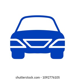 Car front vector icon eps 10. Simple isolated illustration.