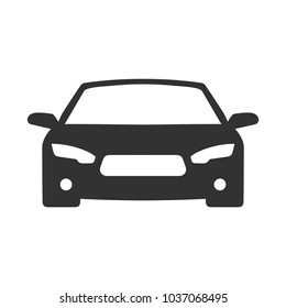 Car front view icon on transparent background