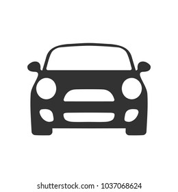 Car front view icon on transparent background