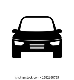 Car front view icon on transparent background