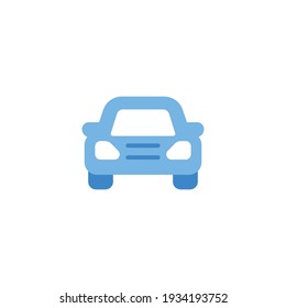 Car front view icon. Simple flat style sign symbol. Auto, view, sport, race, transport concept. Vector illustration isolated on white background. EPS 10.