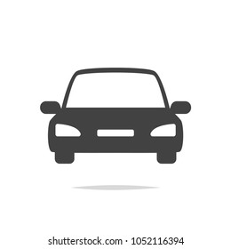 Car front view icon vector isolated