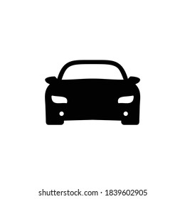 Car front view icon vector