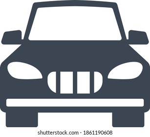 Car front view icon vector illustration 