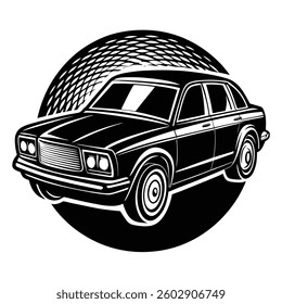 car front view outline coloring book page line art drawing
