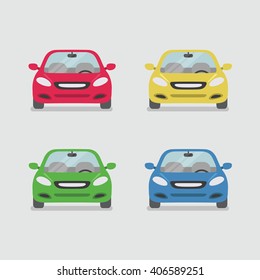 Car Front View Vector