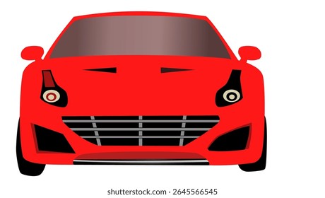 Car Front View is a versatile 2D vector EPS file - You have full control over every element: resize, reshape, or recolor parts of the car to match your unique style.