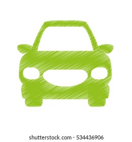 car frontview icon image vector illustration design 