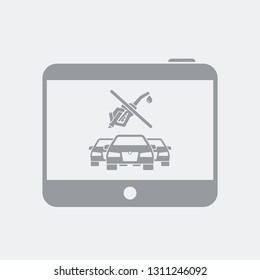 Car fuel forbidden website concept