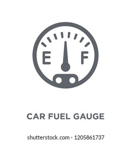 car fuel gauge icon. car fuel gauge design concept from Car parts collection. Simple element vector illustration on white background.