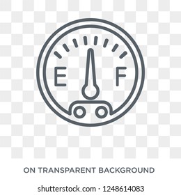 car fuel gauge icon. car fuel gauge design concept from Car parts collection. Simple element vector illustration on transparent background.