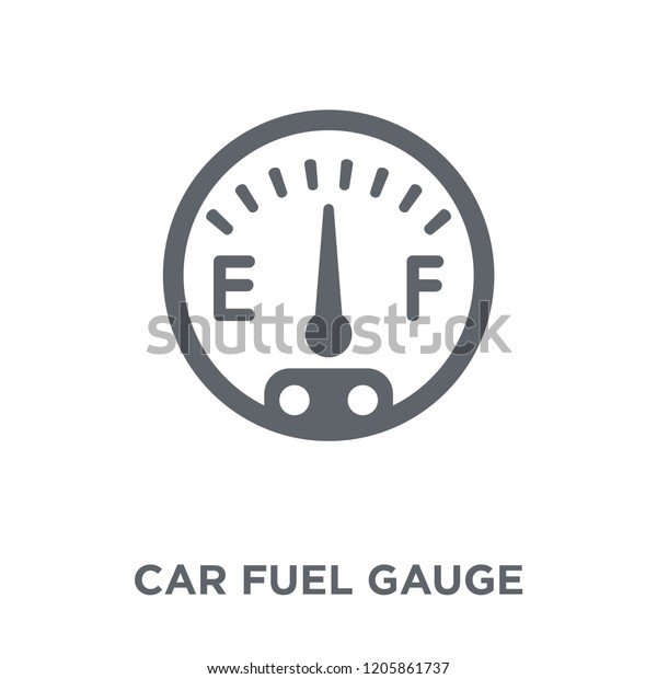 car fuel gauge icon. car fuel gauge design\
concept from Car parts collection. Simple element vector\
illustration on white\
background.