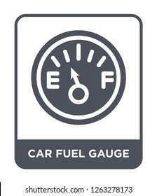 car fuel gauge icon vector on white background, car fuel gauge trendy filled icons from Car parts collection, car fuel gauge simple element illustration