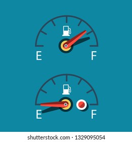 Car Fuel Icon. Vector Dashboard Symbols Set.