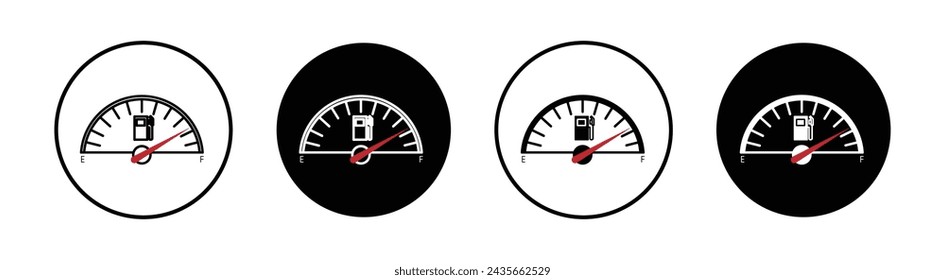Car fuel indicator icon mark in filled style